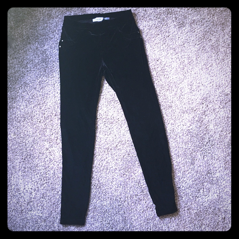 {Calvin Klein} velvet skinny leggings